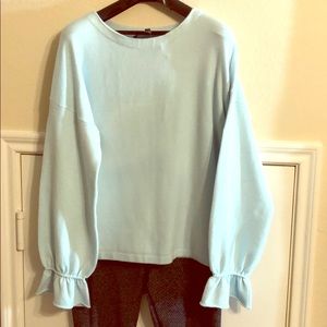 Baby soft gathered cuff jumper. NWT